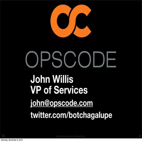 T-DOSE 2010 - Agile Enterprise, CLouds and Devops