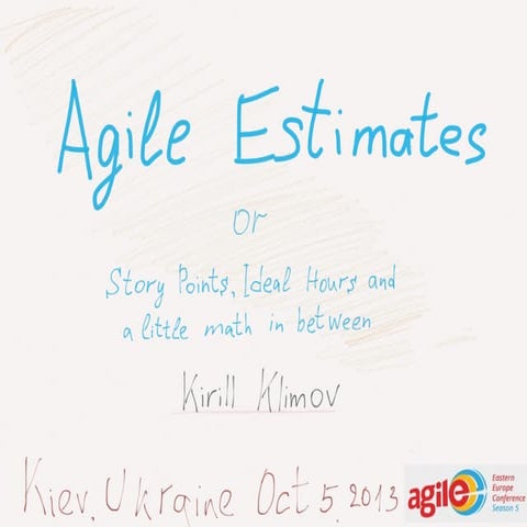 Agile estimates or story points, ideal hours and a little math in between