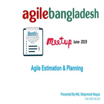 Agile Estimating and Planning