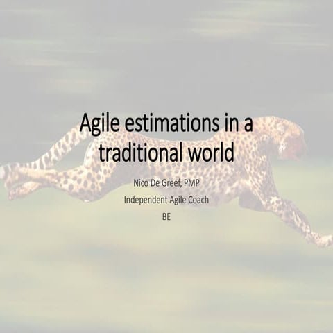 Agile Estimations in a Traditional World