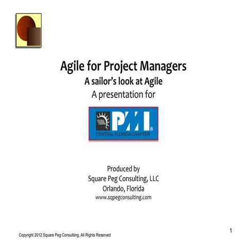 Agile for project managers  - A presentation for PMI