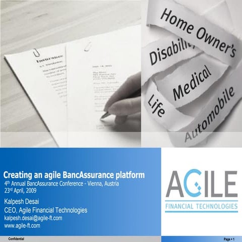 CREATING AN AGILE BANCASSURANCE PLATFORM