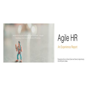 Agile HR - Dallas HR Summit October 2016