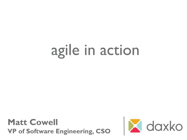 Agile in Action - Agile Overview for Developers