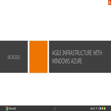 Agile Infrastructure with Windows Azure