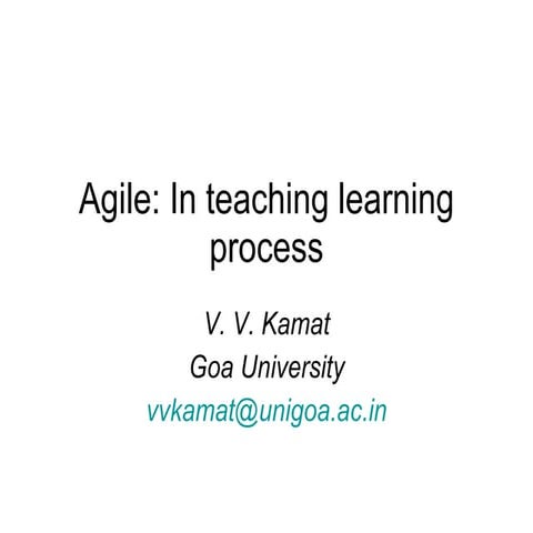 Agile In Teaching Learning Process