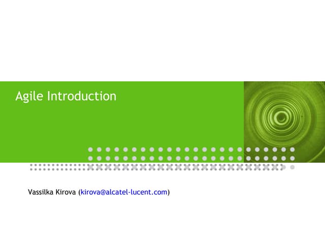 Agile intro resources