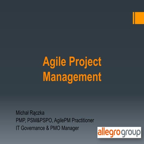 Agile Project Management dla IPMA Polska Poznan