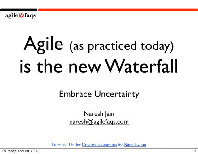 Agile Is the New Waterfall