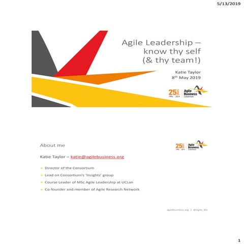 Agile leadership   Katie Taylor