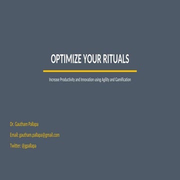 Optimize your Agile rituals to increase productivity