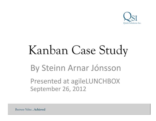 Kanban Case Study
