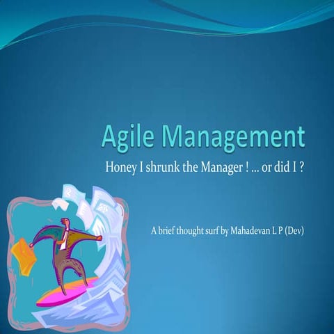 Agile management jan2011