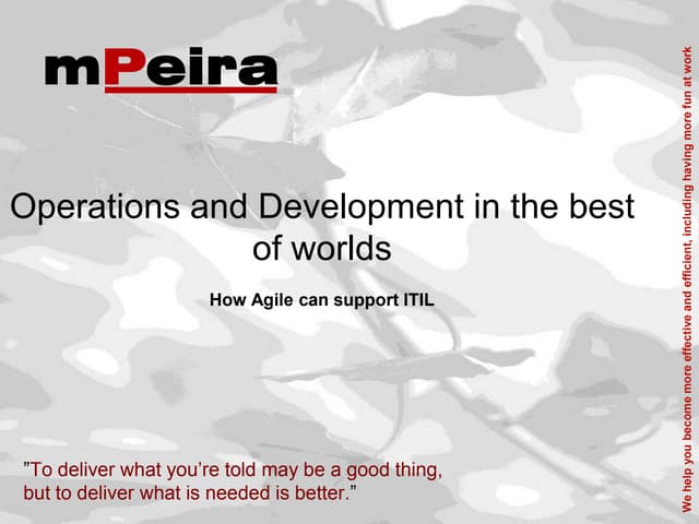 Agile marries itil