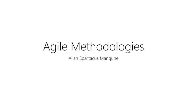 Agile methodologies