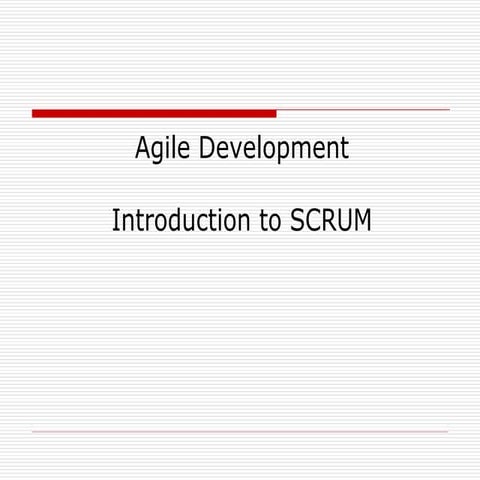 Software Engineering  Agile methodology SCRUM 