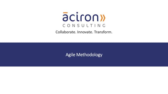 Agile Methodology