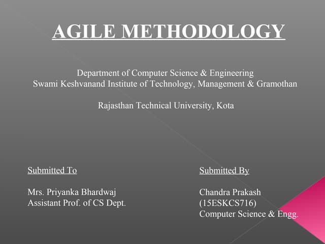 Agile methodology
