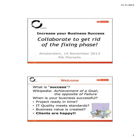 My presentation at UniCom Agile methods conference in Amsterdam at 14 Novembe...