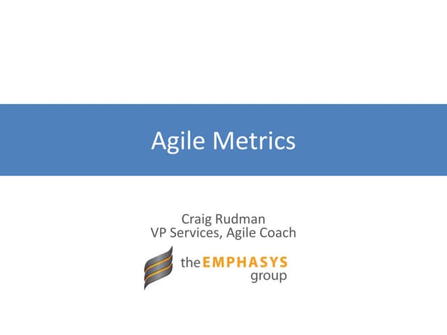 Agile metrics - Agile KC Meeting 9/26/13