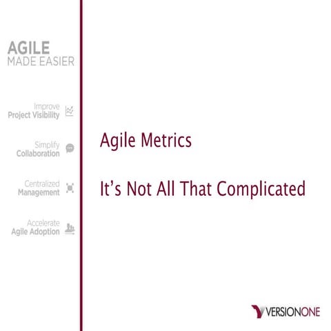 Agile Metrics: It's Not All That Complicated