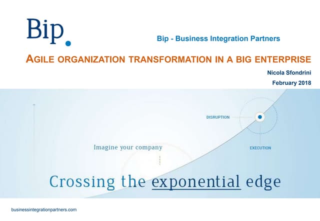Agile organization transformation in big enterprise