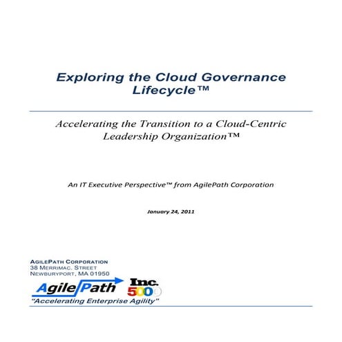 AgilePath WhitePaper Cloud Gov Lifecycle