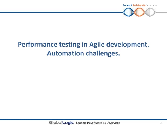 Agile performance testing