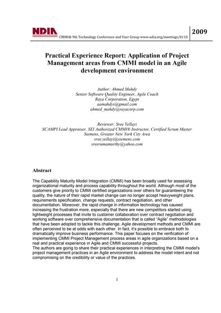 [AgileCMMI] Practical Experience Re...