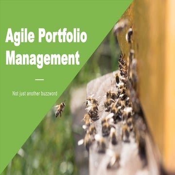 Agile Portfolio Management: Not Just Another Buzzword