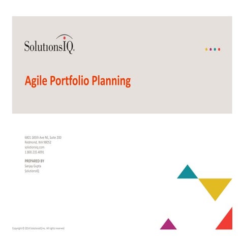 Agile Portfolio Planning