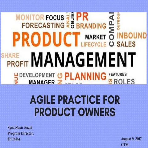 Product Management In Agile Practice