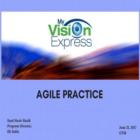 Agile Practice at MyVisionExpress