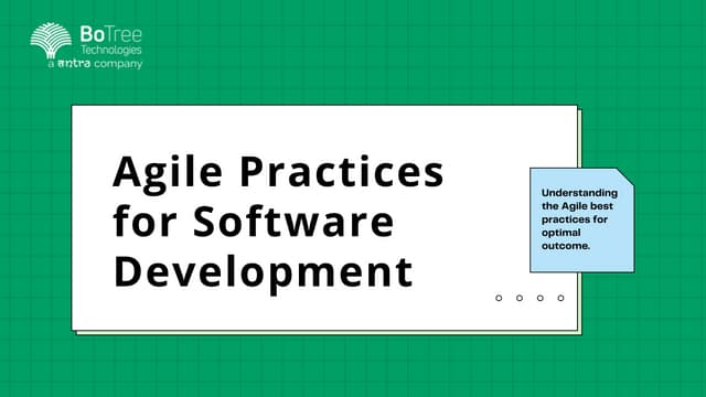 Agile Practices for Software Development | PPT