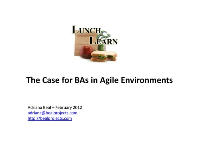 Agile presentation adriana feb 2012