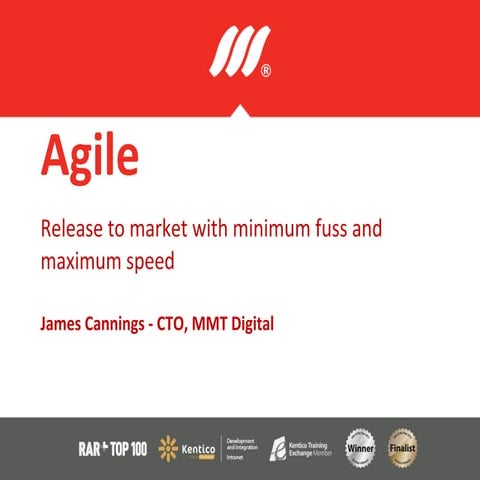Winning Strategies - Agile: Release to market with minimum fuss and maximum s...