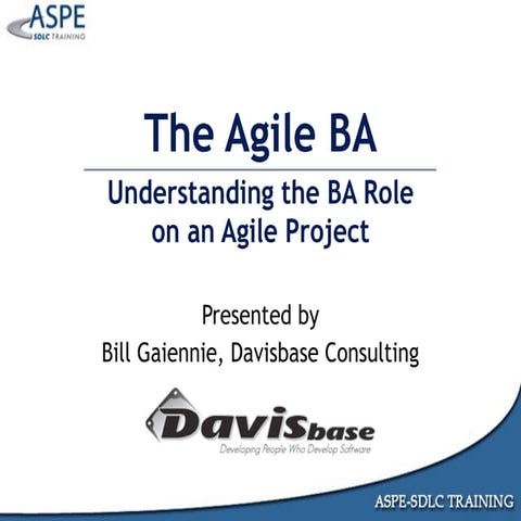 Agile Presentation To IIBA MInneapolis