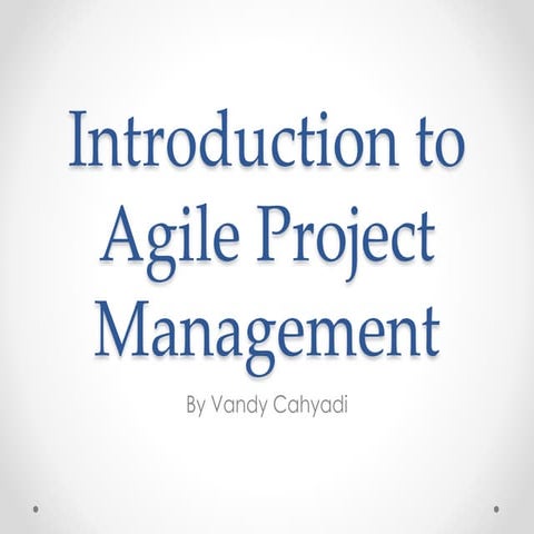 Agile project management