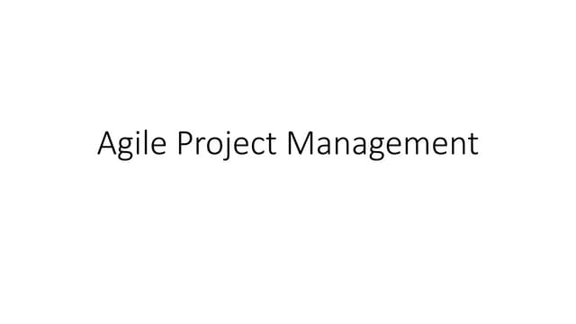 Agile project management