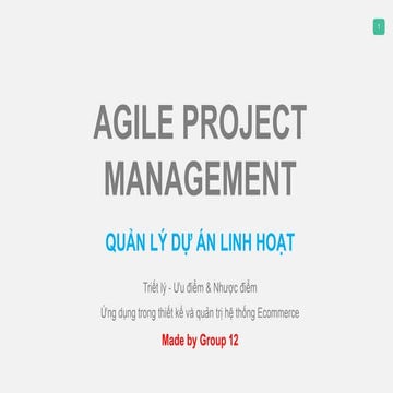 AGILE project management - Quản lý dự án linh hoạt & Ứng dụng trong eCommerce