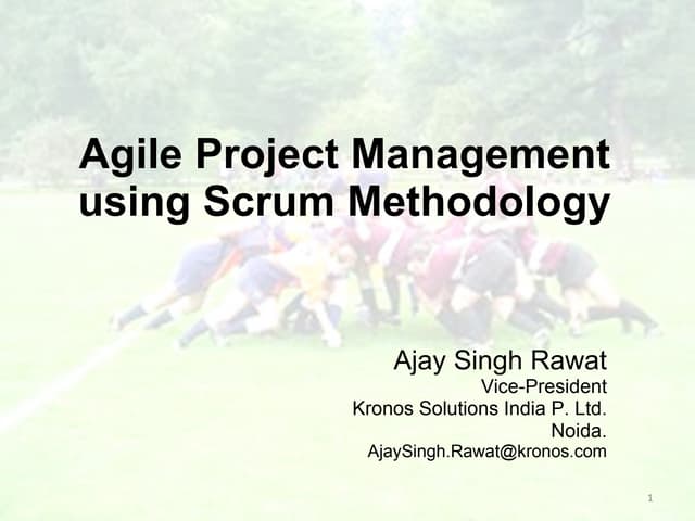 Agile project management   tech gig