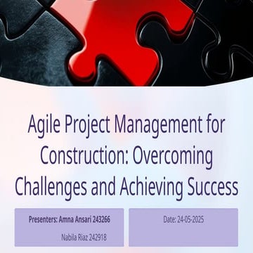 Agile project management in Construction project | PDF