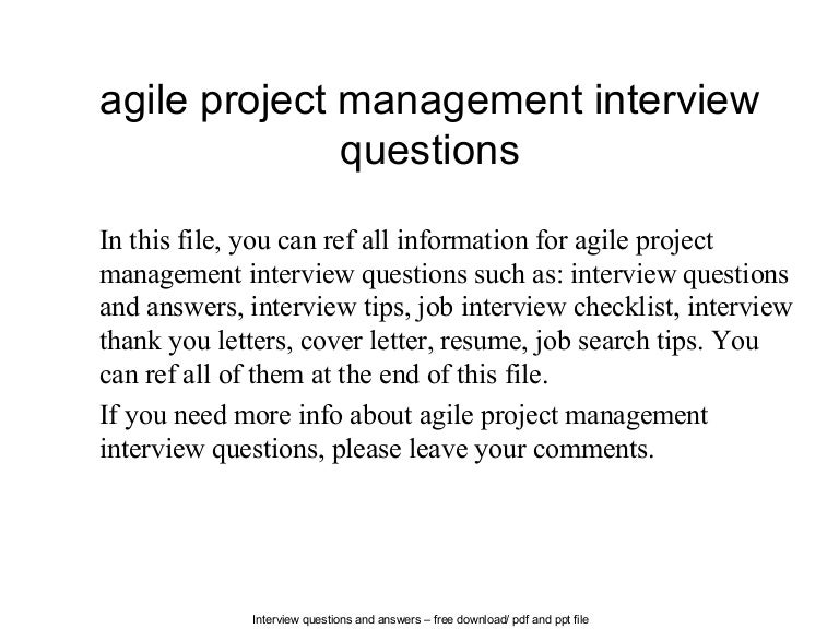 project management questions and answers