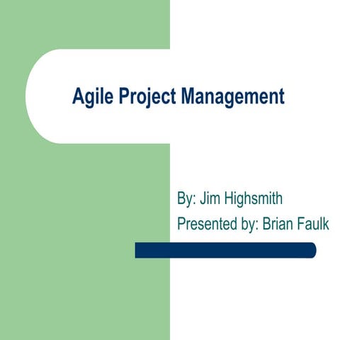 Agile project management-Overview (Project management basics)