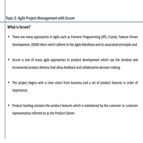 Agile Project Management with Scrum | PPTX