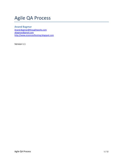 Agile QA Process
