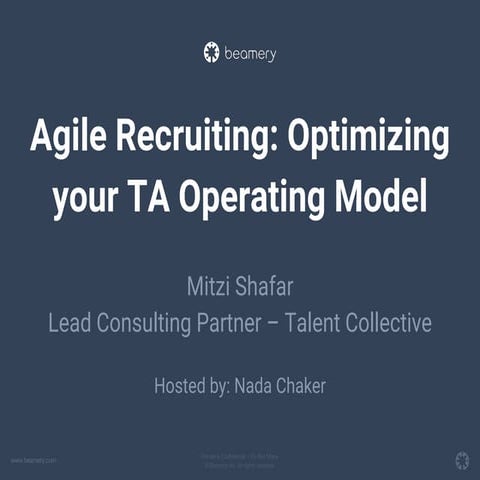 Agile recruiting: Optimizing your Talent Acquisition Operating Model