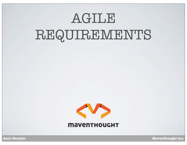 Agile requirements