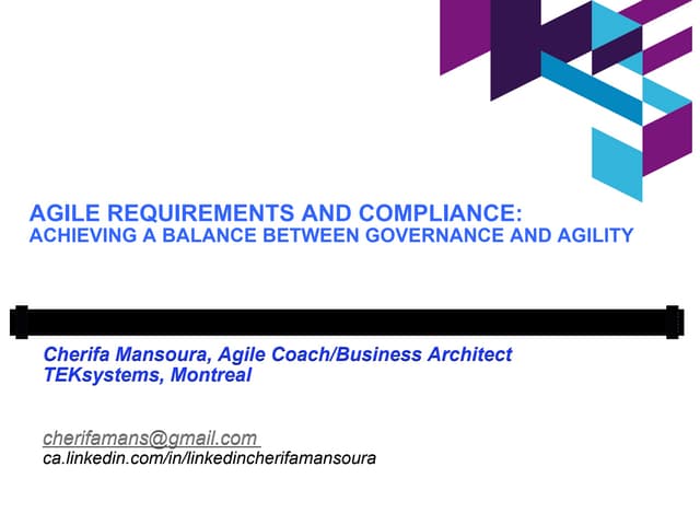 Agile requirements and compliance  finding a balance