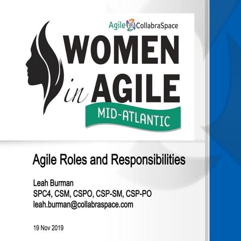 Agile roles and responsibilities